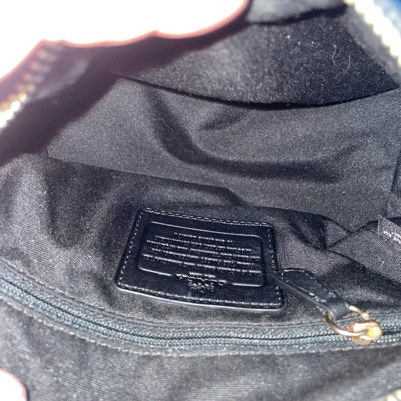 COACH MINI BENNET SATCHEL METALLIC SNAKE EMBOSSED LEATHER BRONZE BKACK CROSSBODY - Picture 8 of 11